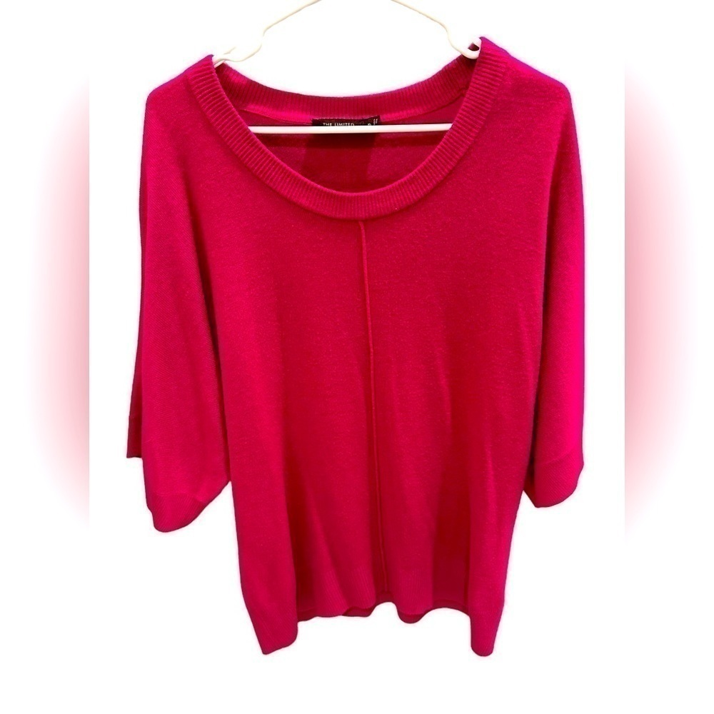 The Limited Sweater Womens Bright Pink Crew Neck Pullover Size XL